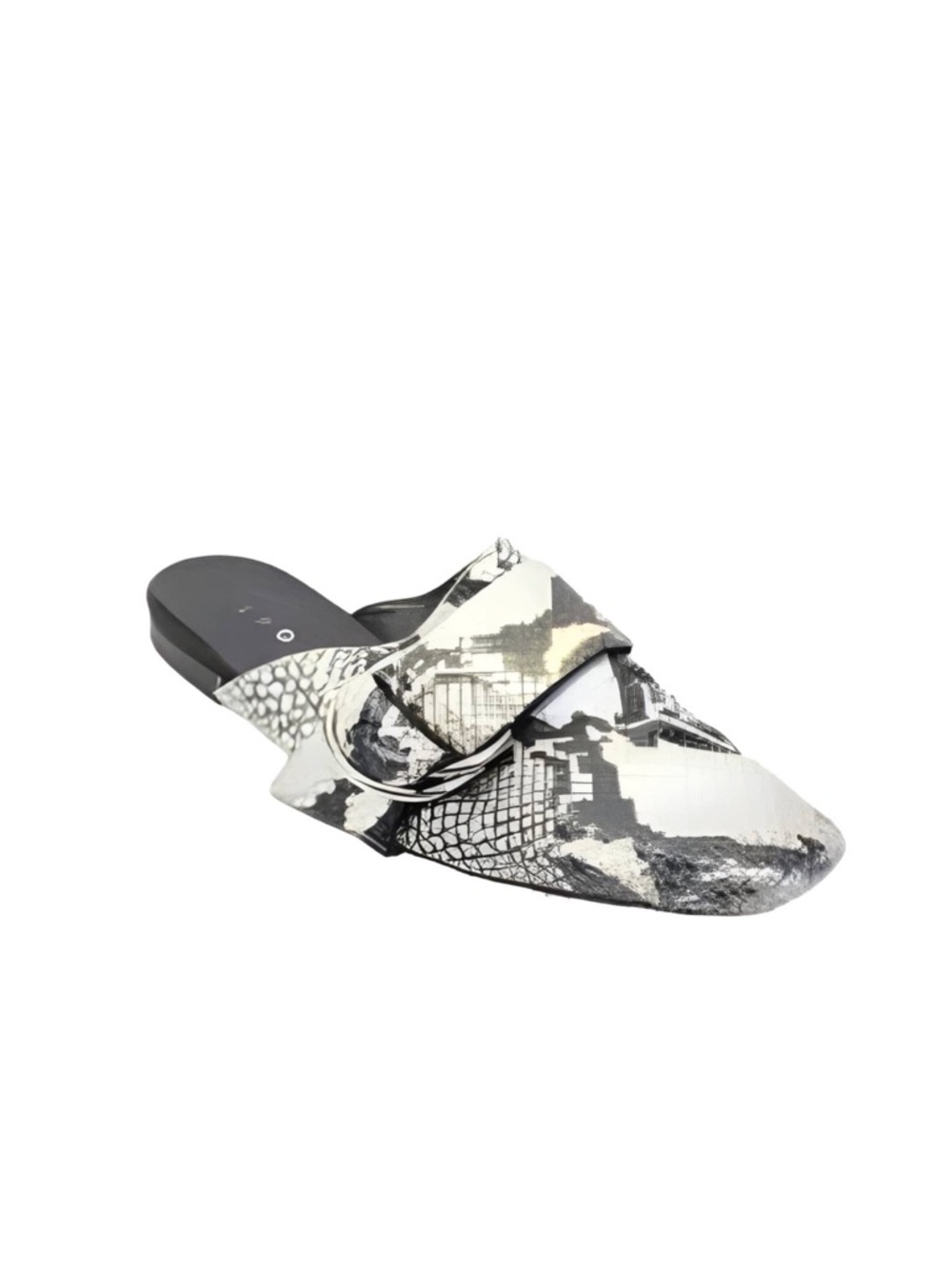 IRO Ivory Python Leather Slip-On Mule with Buckle Sz 40 / US 8 MSRP $495